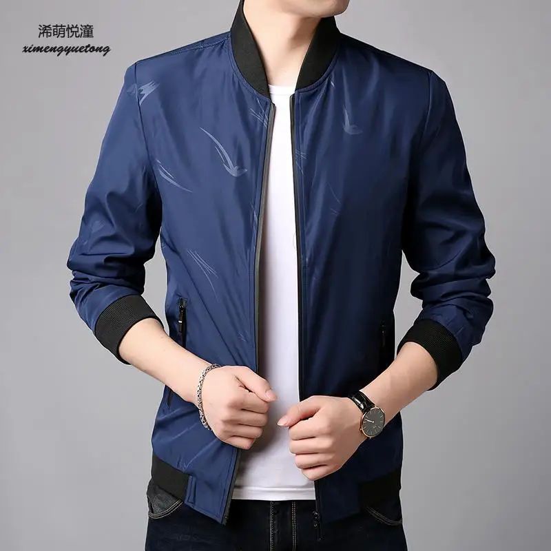 Autumn winter new versatile jacket men's thin section street casual ...