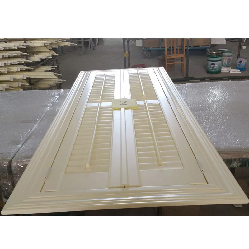 

Indoor 100% Decoration Window Shutters With Standard Tilt Bar Wood Window Blinds Left And Right Biparting Open Ladder Rope