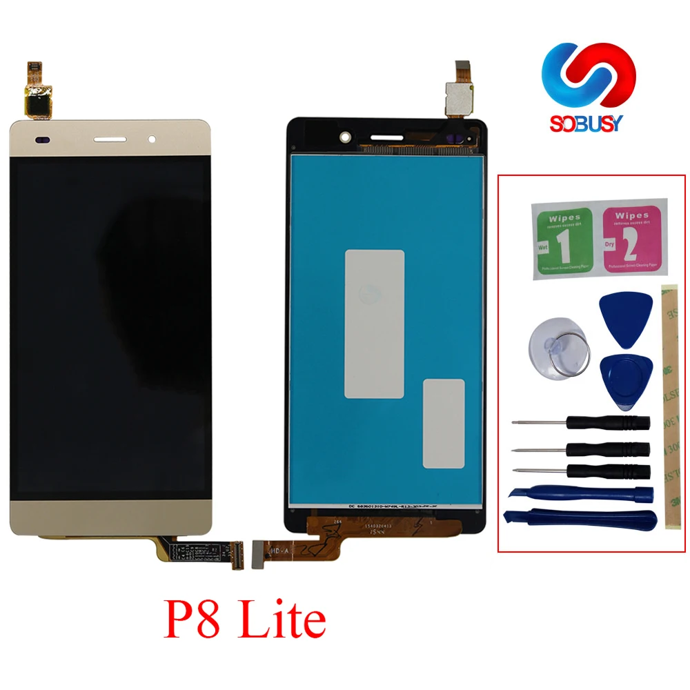 AAA LCD + рамка для HUAWEI P8 Lite Lcd дисплей сенсорный экран панель Senor Замена Huawei