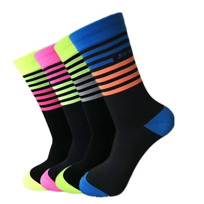 

New Cycling Socks Comfortable Breathable Men Sports stripe Running Socks Bikes Outdoor Socks