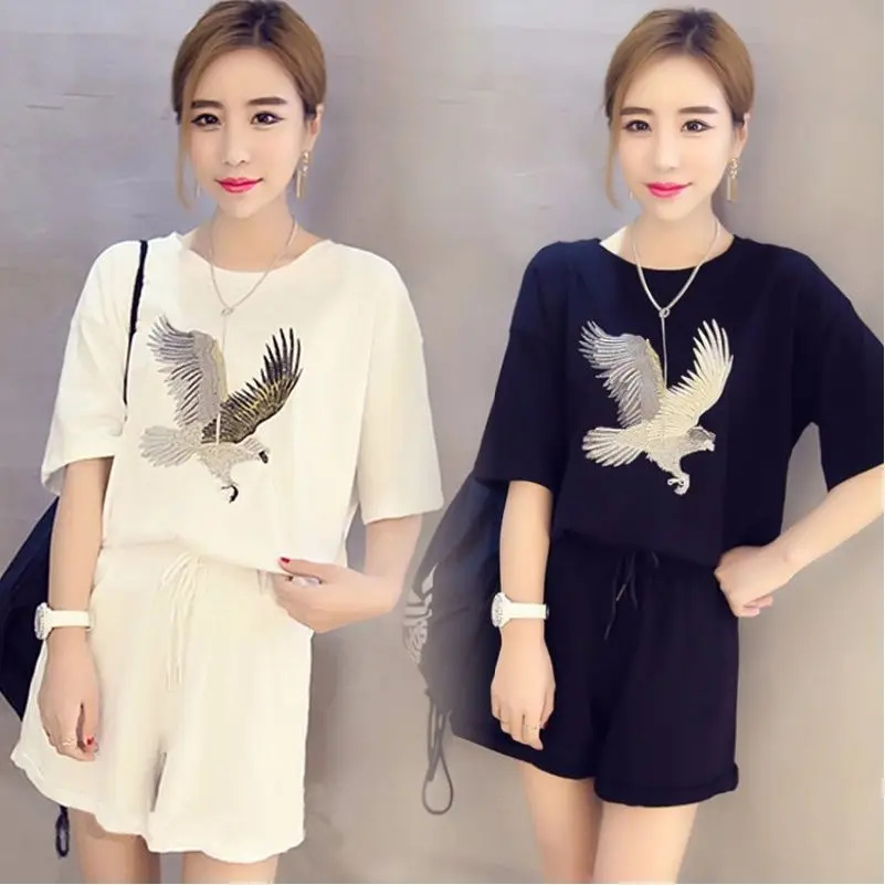 

Pajamas sets Summer New women Lovely Short Sleeve sleepwear Suit Girl Thin Sweet Home Furnishing wear ladies soft nightgown