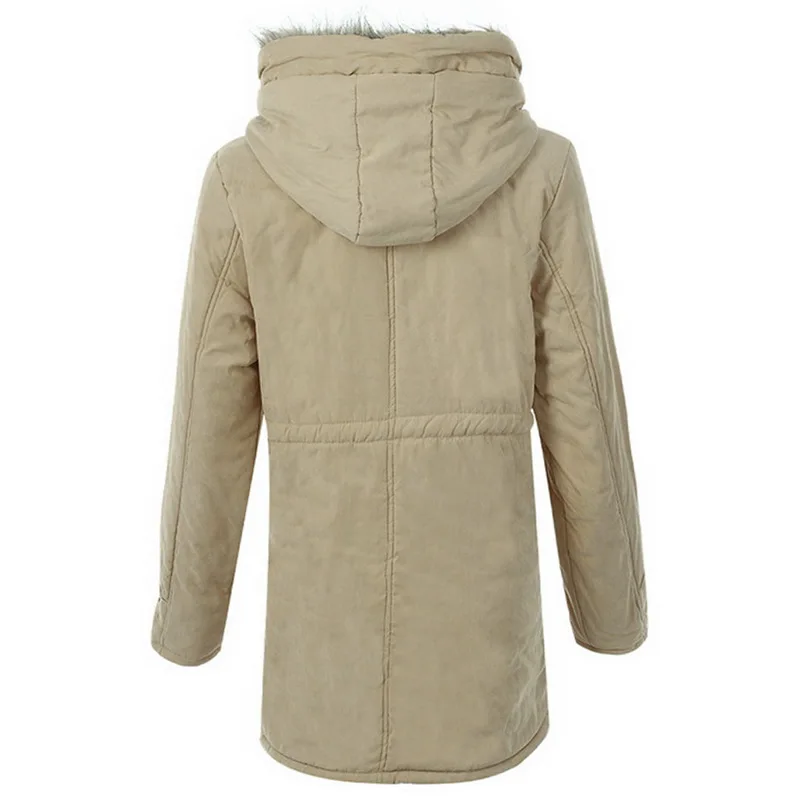 Laamei женские пушистые парки женские пальто плотные теплые хлопковые зимние куртки с капюшоном женская верхняя одежда парки Плюс Размер 3XL