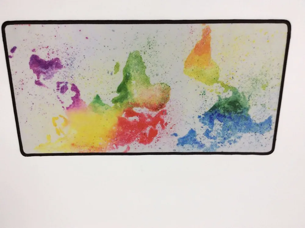  Mairuige Shop Watercolor Map MousePad Rubber Pad Mouse Mat Desk Pad Keyboard Pad for Dota CS Go Lea