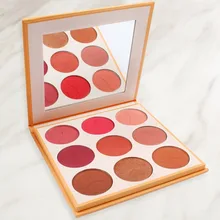 Женская косметика румяна Палетка румян и пудры косметическая пудра Макияж инструменты 9 Цвета Горячая Распродажа румяна