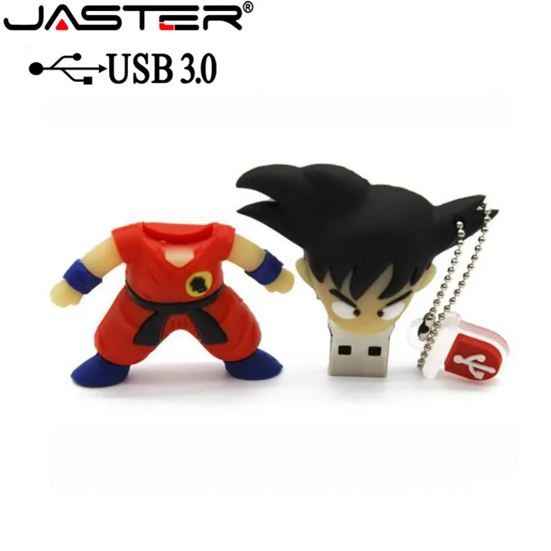 JASTER USB 3,0, флеш-накопитель с мультяшным драконом, шариком, Гоку, Король обезьян, подарок, 4 ГБ, 8 ГБ, 16 ГБ, 32 ГБ, 64 ГБ, usb флеш-накопитель, флешка с креветкой