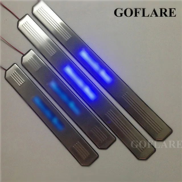 

led auto door sill protector for Mercedes Benz W202 W203 W219 W210 W211 accessories illuminated door sills scuff plate stickers