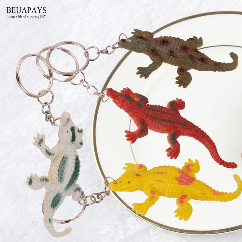 

Wholesale free shipping 300pcs Figurines Miniatures Plastic crocodile simulates crocodile decoration DIY key chain party favors