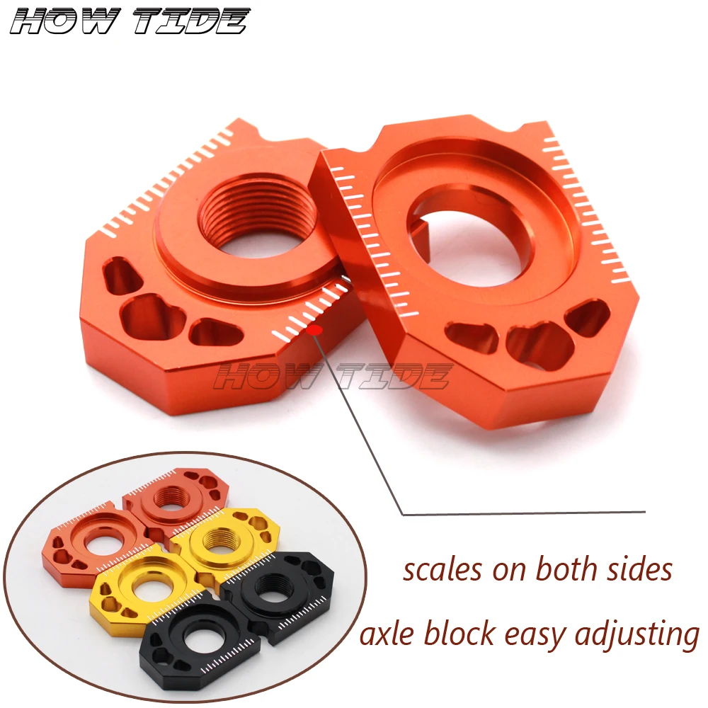 

CNC Rear Chain Adjuster Axle Block For KTM SX SX-F XC XC-F EXC EXC-F XC-W XCF-W 85 125 150 300 350 450 530 SX85 EXC250 EXC300