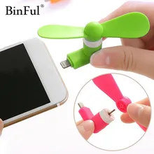 BinFul USB Fan Portable gadget Phone Mini Electric Fan Cooler For iphone 5 5s 6 6s plus 7 Plus More USB gadgets Mobile Phone
