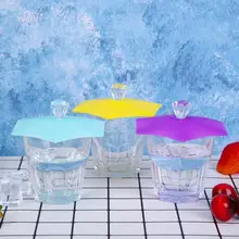 Запаянный Герметичный пищевой силиконовый шестигранный стакан с маленьким бриллиантом 0,69