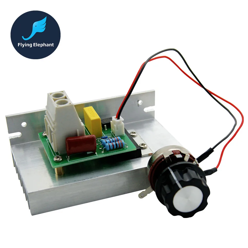 AC 220V 10000W SCR Electronic Voltage Regulator 10 220V Thermal Fuse For Speed Control Dimmer