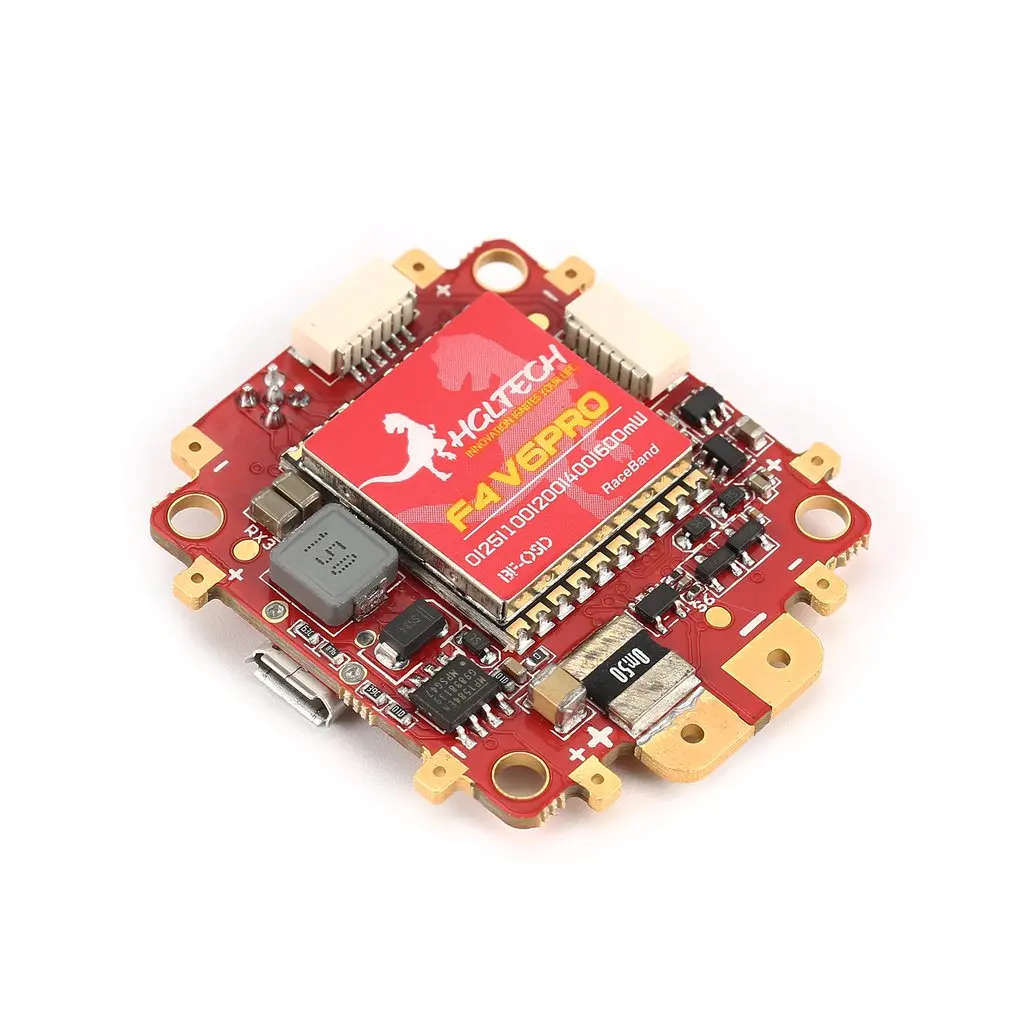 

HGLRC F4 V6PRO Flight Controller with 5.8G Transmitter 5V BEC 48CH Switchable BETAFLIGHT OSD PDB for RC Racing Drone