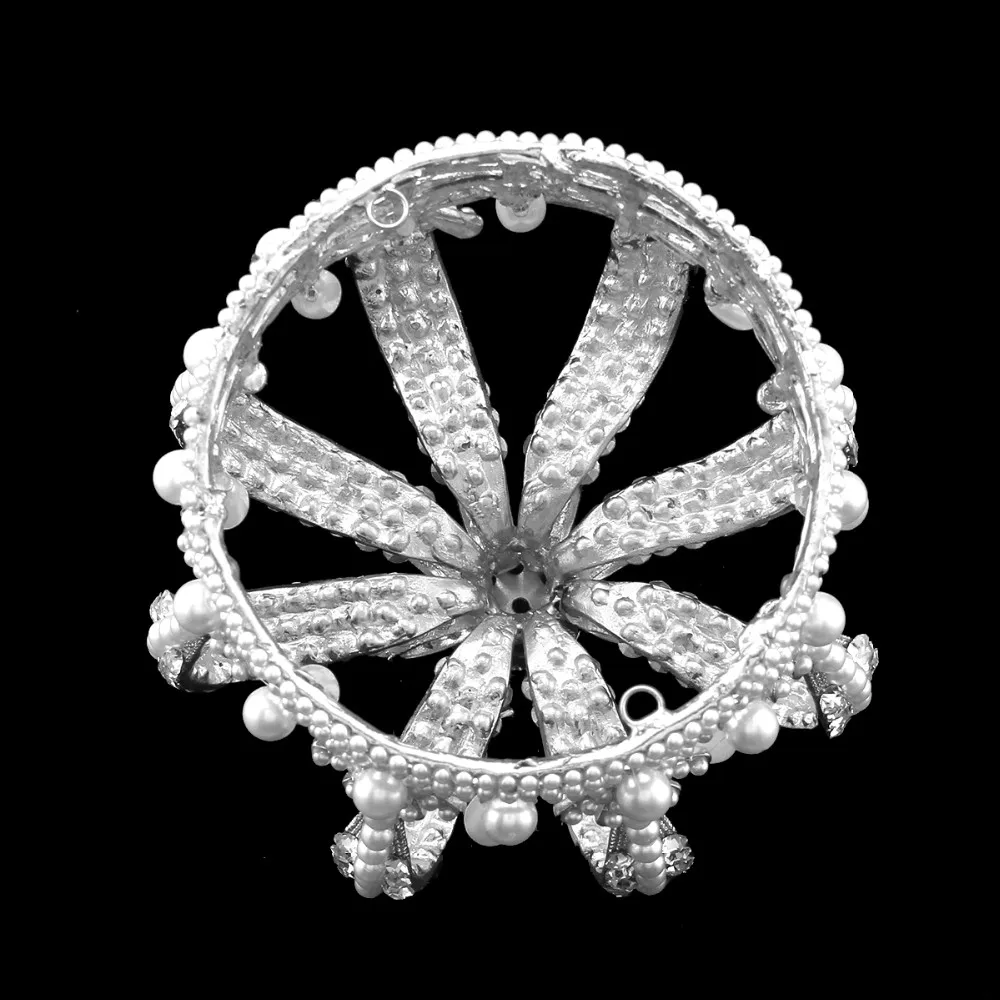 Большая корона кристалл с жемчугом тиара Свадебная Корона невесты Женская головная повязка Винтаж барокко Королевский ободок для волос аксессуары
