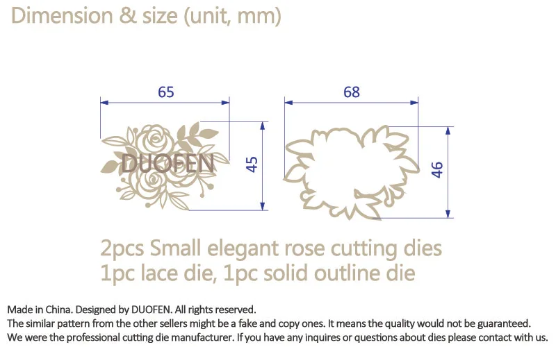 DUOFEN металлические режущие штампы 020007S 2 шт розовый цветочный вырез кружева полые тиснение Трафарет DIY скрапбук бумажный альбом Новинка