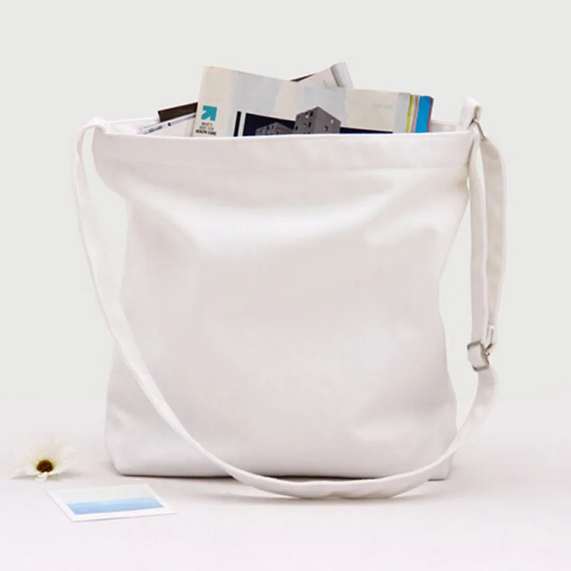 Women Canvas Shoulder Bags Simple Style Travel Crossbody Bag Fresh