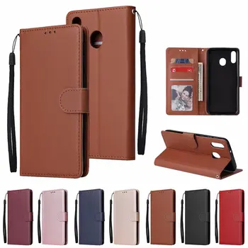 

100pcs/lot Solid color Wallet PU Leather +TPU Case for Samsung S10 5G M20 M10 M40 A60 Note 10 note 10Pro With Photo Frame Card