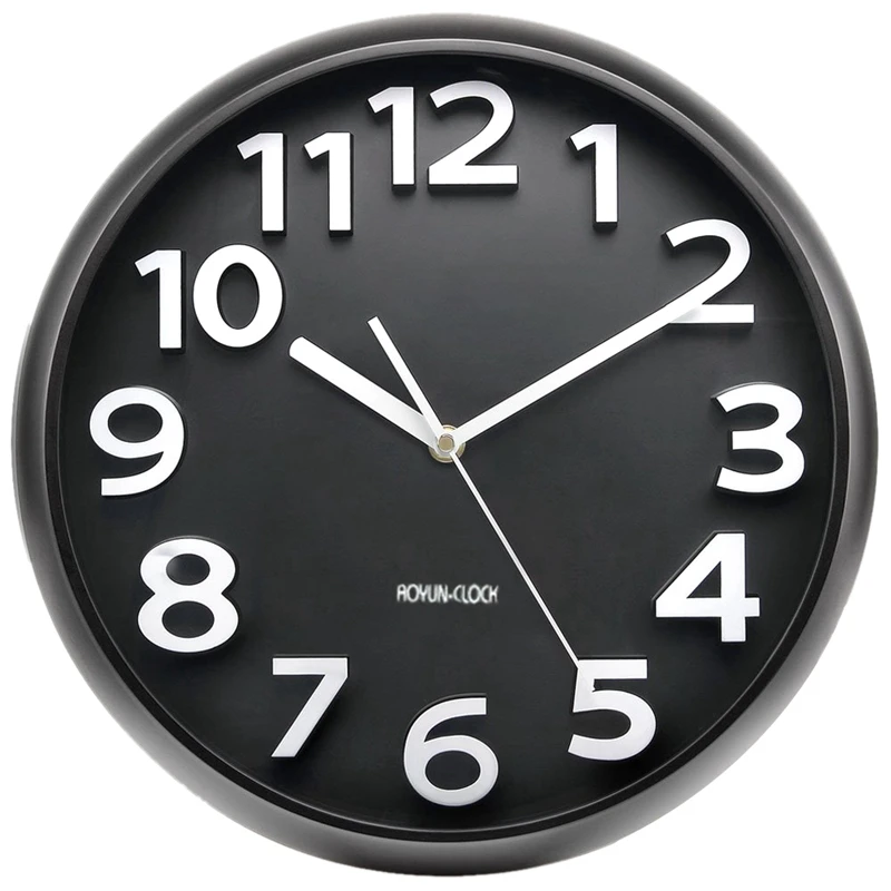 16 Inch Retro France Style Wall Clock Round Frameless Silent Non-Ticking Digital