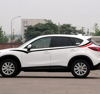 

Car Stripes Racing 125'' Upper Door Decal For CX-5 Vinyl Graphics Side stickers CB176