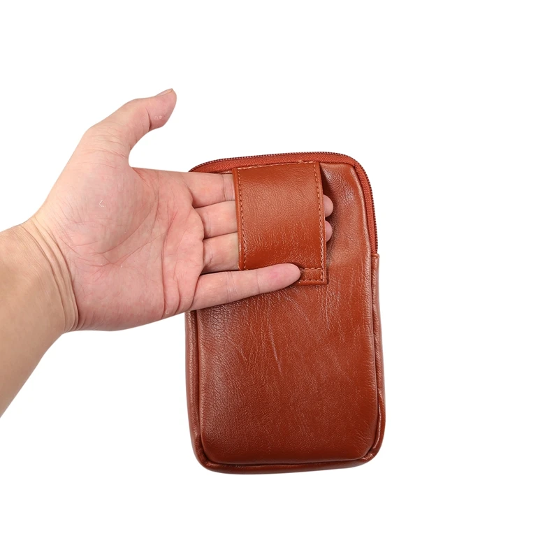 Мужской мягкий чехол-кошелек из искусственной кожи с зернистой текстурой, двухслойная поясная сумка на молнии, Мужская поясная сумка для iPhone XS MAX XR 6 7 8 дюймов 6,5 Дюймов