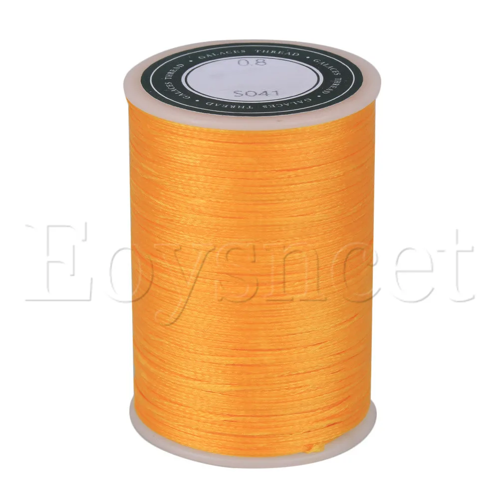 78M 0.8MM Yellow Flat Waxed Polyester Thread Cord for Handcraft Leather | Дом и сад