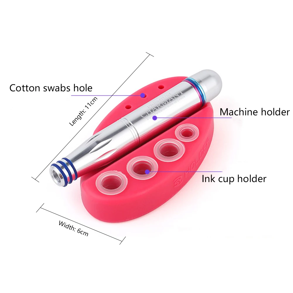 Овальные Силиконовые Чернила для татуажа Пигментные чашки держатель вышивальные колпачки для краски подставка микроблейдинг ручка стойка бровей Макияж машина аксессуары
