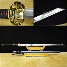 Free Sword Bag Full Tang Real Handmade T10 1095 Clay Tempered Steel KIRIHA-ZUKURI Sharp Japanese Samurai Katana Ninja Sword #CJI