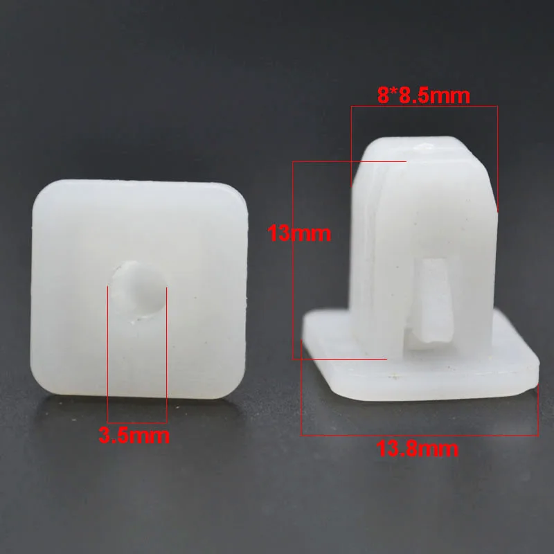50Pcs White Square Auto Fasteners Auto Bumper Fastener Rivet Retainer Clips Push Engine Cover Fender Car Door Trim Panel Clip