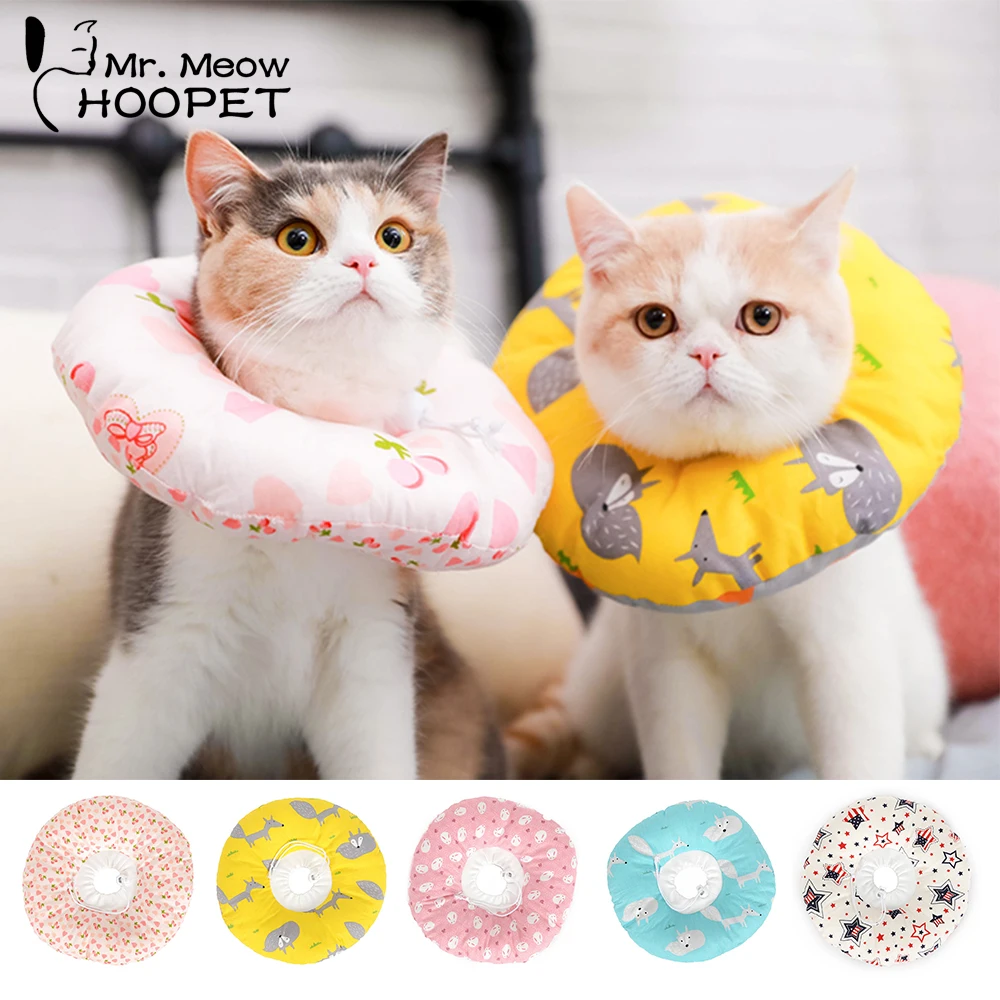 

Hoopet Pet Cat Elizabeth Circle Collar Protection Collar for Cats Neck Fixed Products for Dog