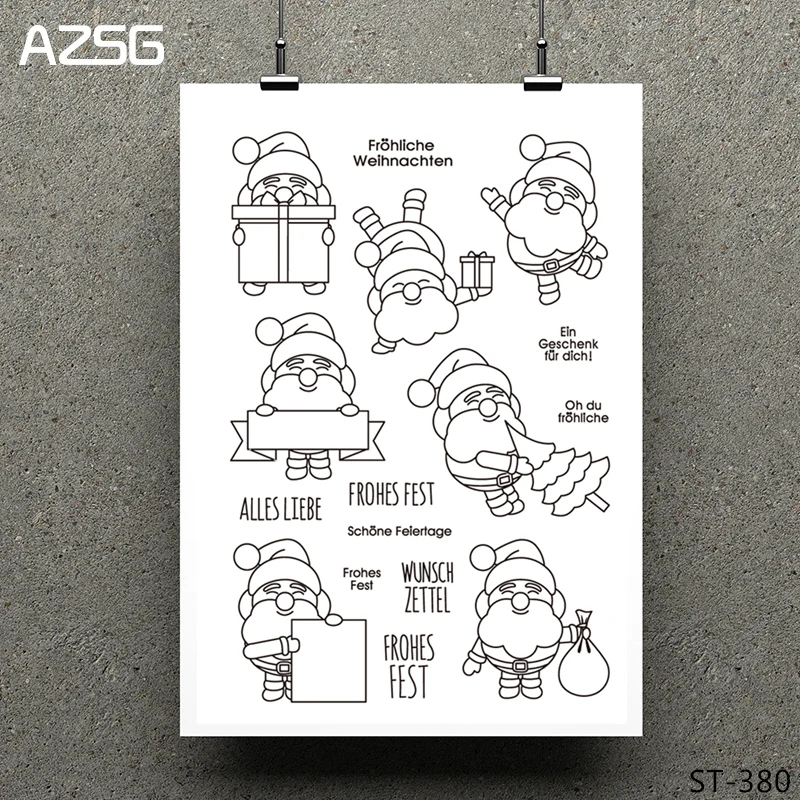 

AZSG Germany Santa Clause Transparent Silicone Stamp / Seal DIY Clip Art / Album Decoration Clear Stamp