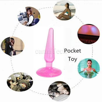 camaTech Crystal Jellies Anal Butt Plug Sucker G-Spot Stimulating Soft Silicone Insert Stopper For Men & Women Beginner Sex Toys 4