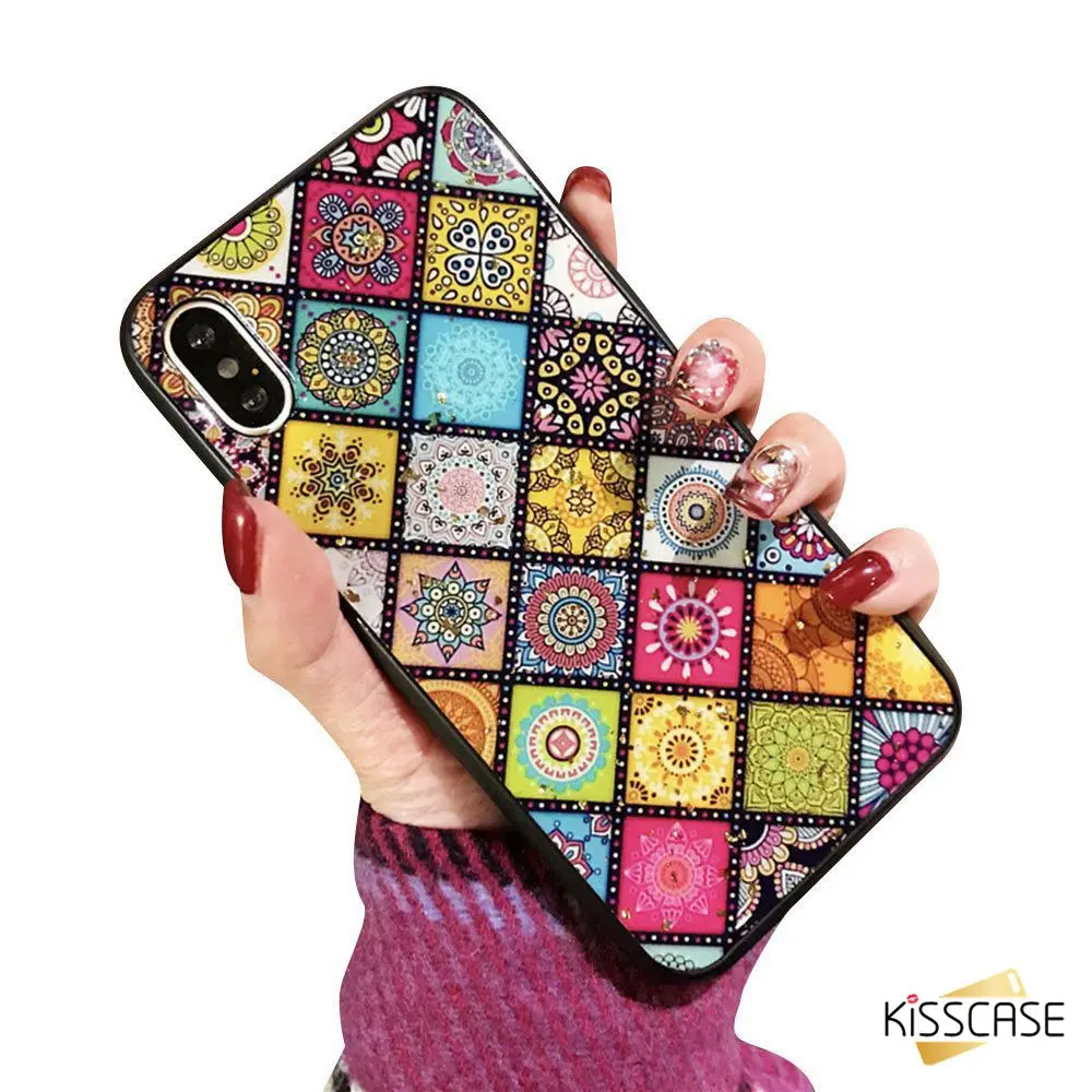 Купите чехол KISSCASE Grid для iPhone 7 8 XR блестящий 7/8 Plus XS MAX телефона 6 6s Plus|Бамперы| |