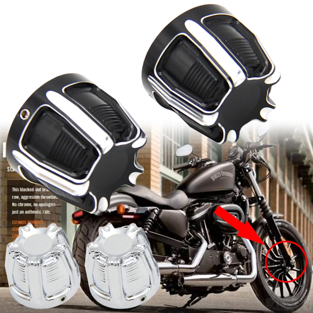 2 шт. передняя крышка вала шляпки для гаек набор крышек для Harley Sportster 883 1200 V Rod прогулочный трёхколёсный мотоцикл XG XL CVO Road glide
