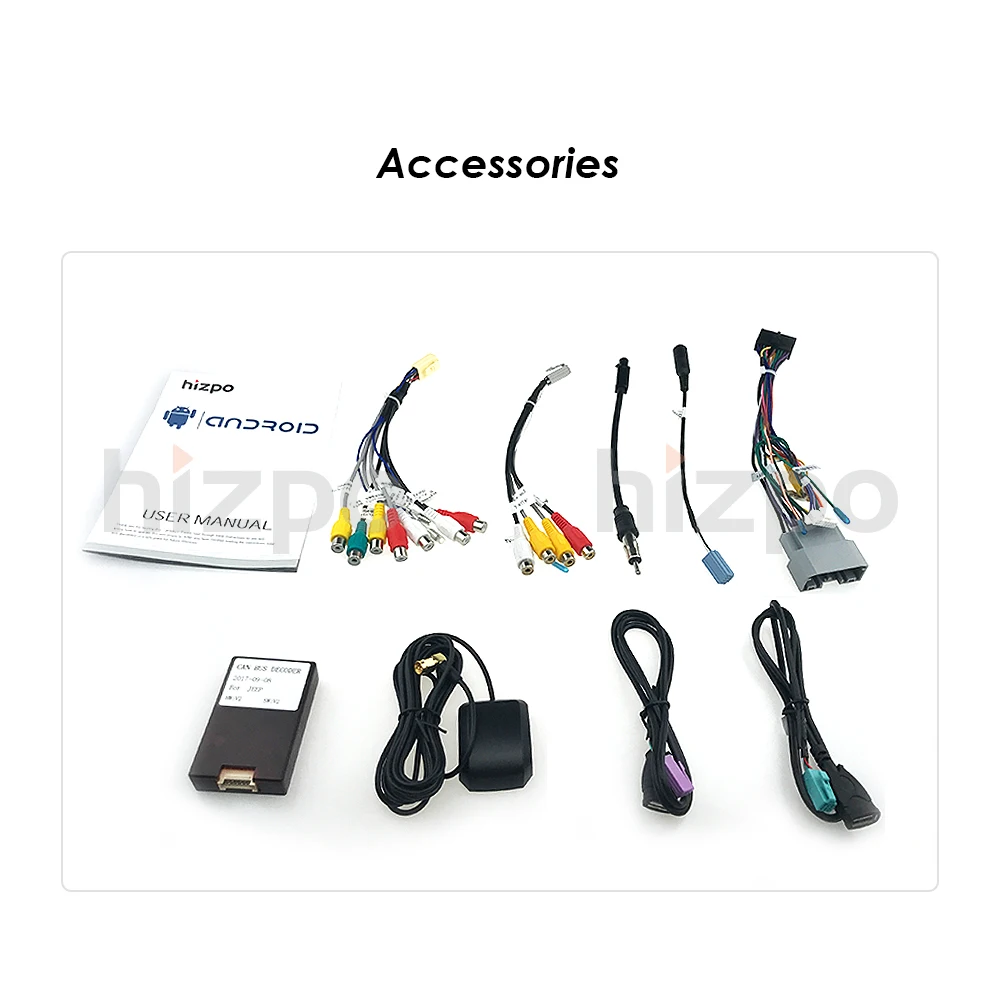 Excellent 2G+16G Hizpo Car Stereo GPS Player for Dodge Ram Challenger Jeep Wrangler JK Head Unit Single Din Touch Screen In dash Radio CAM 5