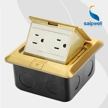 Роскошный Золотой Cu Северной Америки/Япония заземленная напольная розетка 15A 110 V(SPD-2F/CC1-10