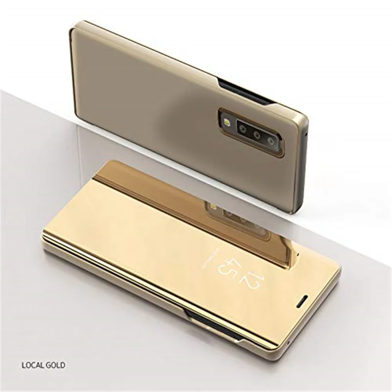 Mirror Flip Clear View Smart Leather Case Cover For Samsung A750 A6 A8 A9 2018 J4 J6 (11)