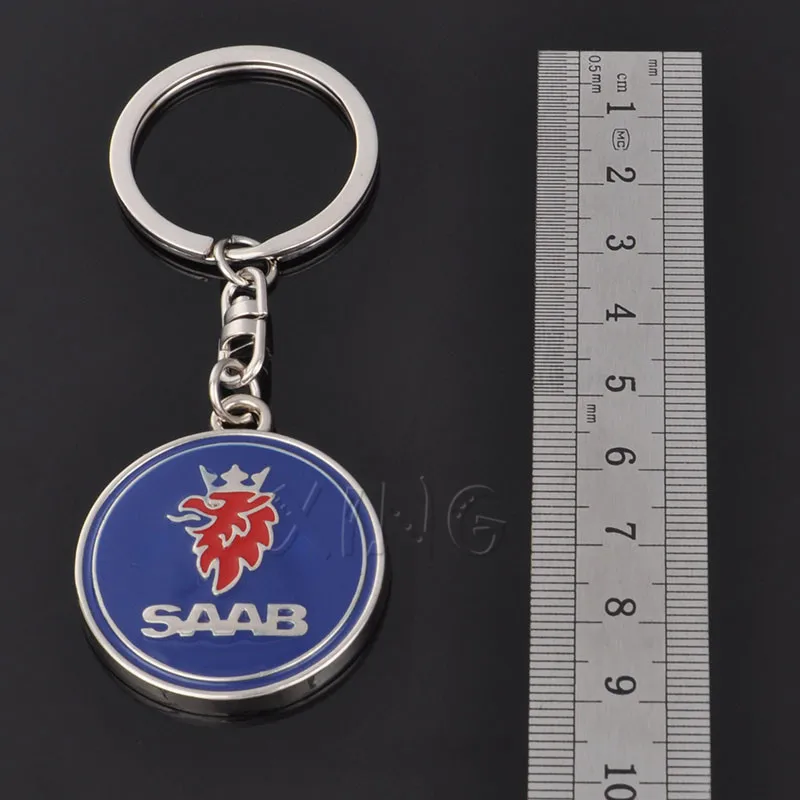 Высококачественный металлический автомобильный брелок с логотипом, автомобильный брелок, брелок с кольцом для ключей для SAAB SCANIA Aero X 9-3 9-5 9-7X