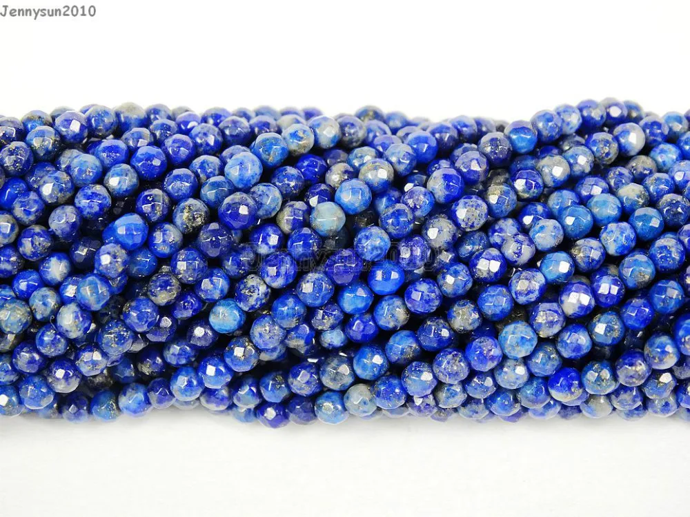 Natural Lapis Lazuli Gemstone Rondelle Spacer Beads 4mm 5mm 6mm 8mm 10mm 15.5" 