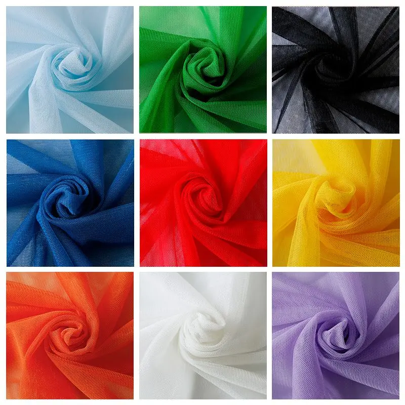 

tulle mesh fabric for wedding dress Netting Mosquito net Solid color pettiskirt veil wedding fabric TJ0030