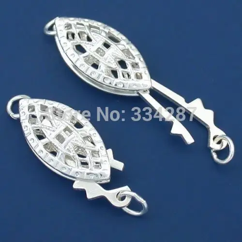

2 Sterling Silver Filigree Pearl Clasps