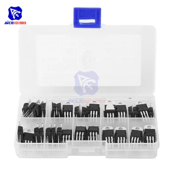 

60PCS 10 Values TO-220 Voltage Regulator Transistor Triode Kit L7805 L7806 L7808 L7809 L7810 L7812 L7815 L7818 L7824 LM317 w/Box