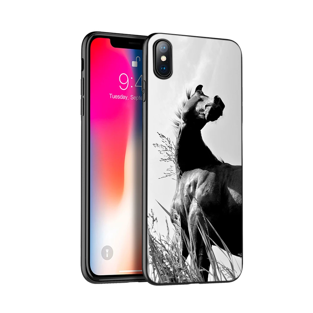 Черный чехол из ТПУ для iphone 5 5s SE 2020 6 6s 7 8 plus X 10 XR XS 11 pro MAX силиконовый с изображением