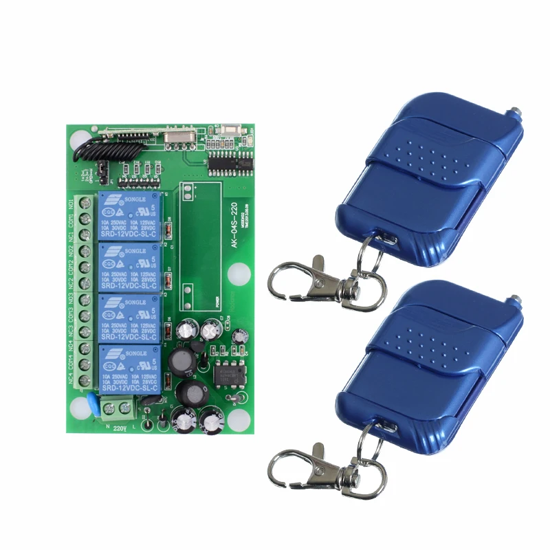 

AC 85V 110V 220V 250V 4CH RF Wireless Remote Control System Radio Wireless Lighting Switch For Fan LED Lamp Application