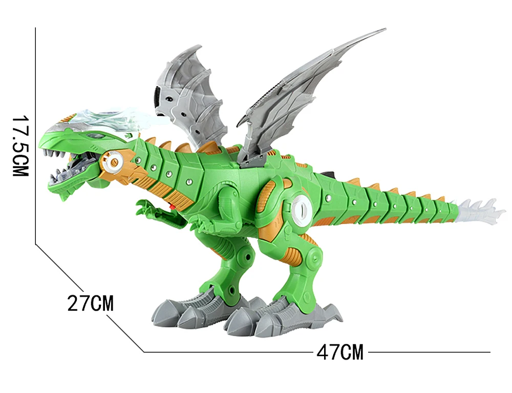 Robô com Som Brinquedos para Crianças Brinquedo Elétrico Grande Tamanho Andando Spray Dinossauro Claro Dinossauros Mecânicos Modelo 10 Animais eletrônicos