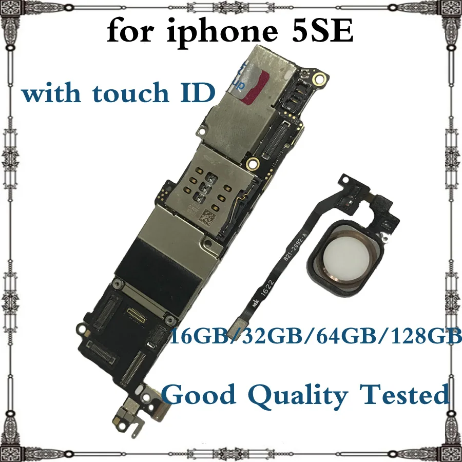 Оригинальная материнская плата для iphone SE, 16 ГБ, 32 ГБ, 64 ГБ, чистая iCloud разблокированная IOS системная плата для iphone 5SE с/без Touch ID|Антенны для мобильных телефонов| | АлиЭкспресс