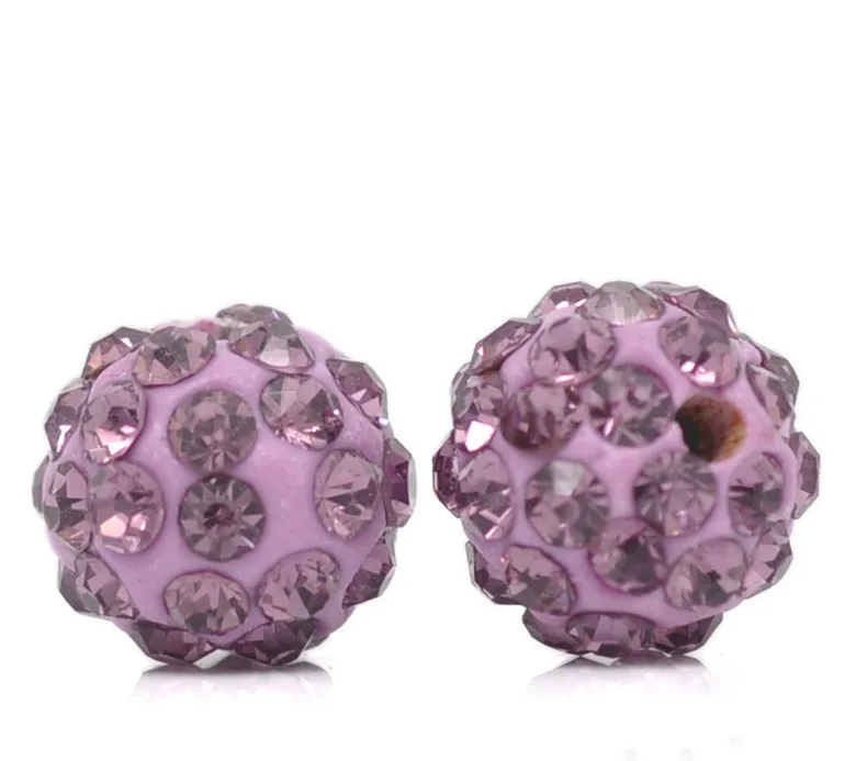 DoreenBeads Полимерная глина горный хрусталь бисер шар Mauve около 10 мм (3/8 &quot) Диаметр