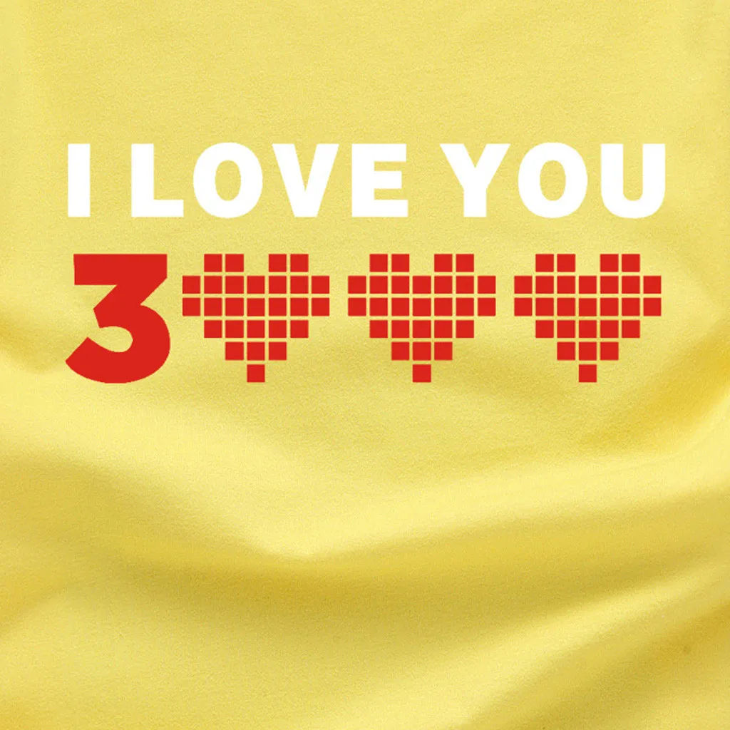 I Love You 3000 женская футболка с буквенным принтом Летний Повседневная коротким