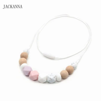 

Food Grade Silicone Beads Mom Necklace Baby Teether BPA Free Mommy Nursing Necklace Infant Chewable Toy Baby Shower Gift