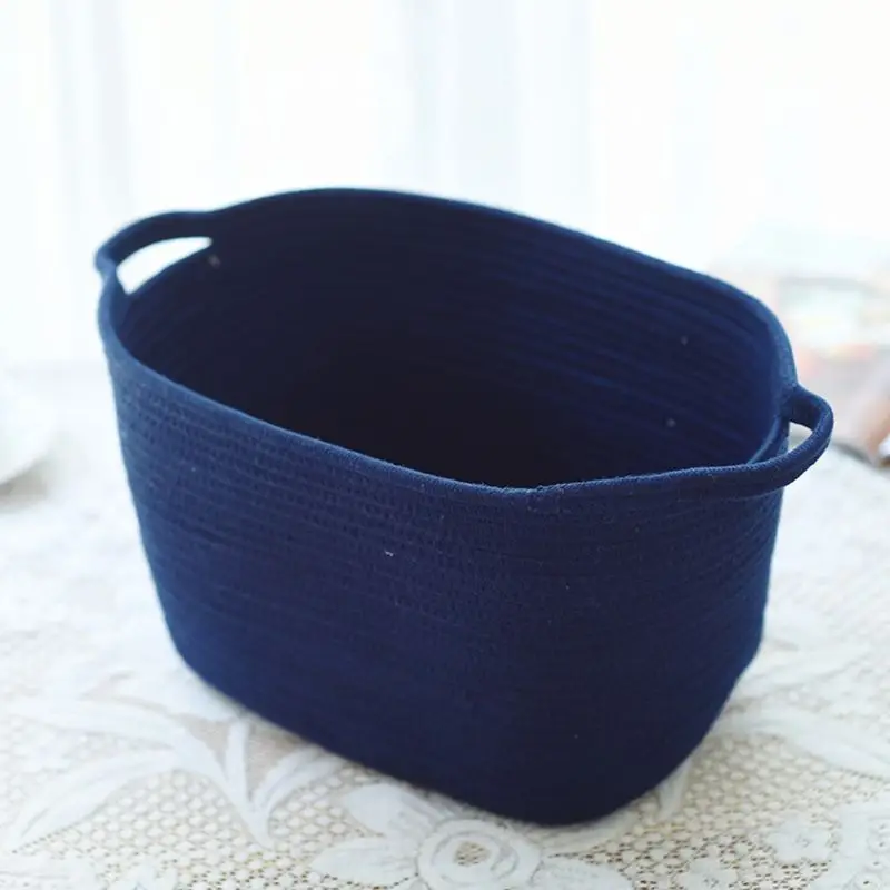 القطن سلة التخزين مع مقبض حبل الغسيل تخزين فوضى Organzation المنسوجة Clother المنظم للنساء الاطفال المنزل الحمام