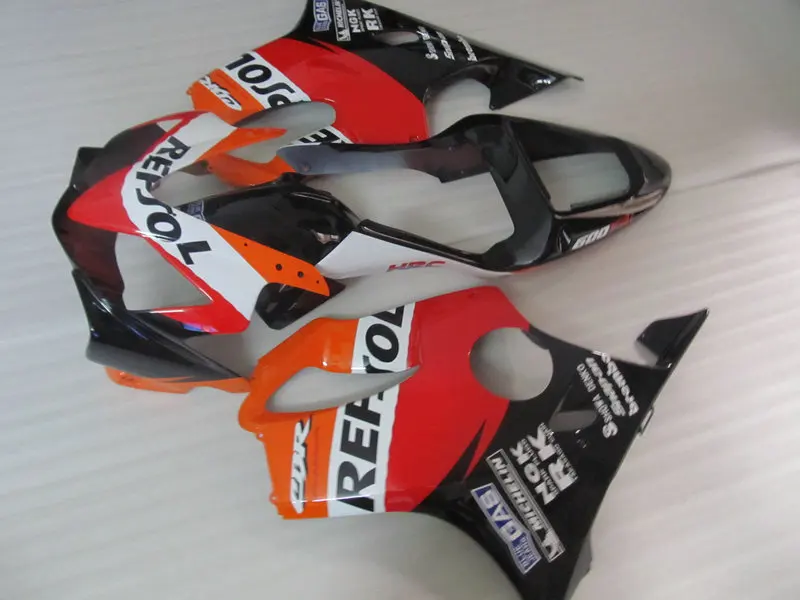 Мотоциклетный вставной обтекатель комплект для HONDA CBR600F4I 01 02 03 CBR600 F4i 2001 2002 2003 ABS красные, оранжевые черные обтекатели комплект+ подарки HN33