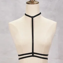 JLX. Бюстгальтер на бретельках, Экзотическая одежда, готика, Харадзюку, сексуальное женское белье, косплей, бандаж, жгут, Фетиш-одежда в стиле 90, O0317